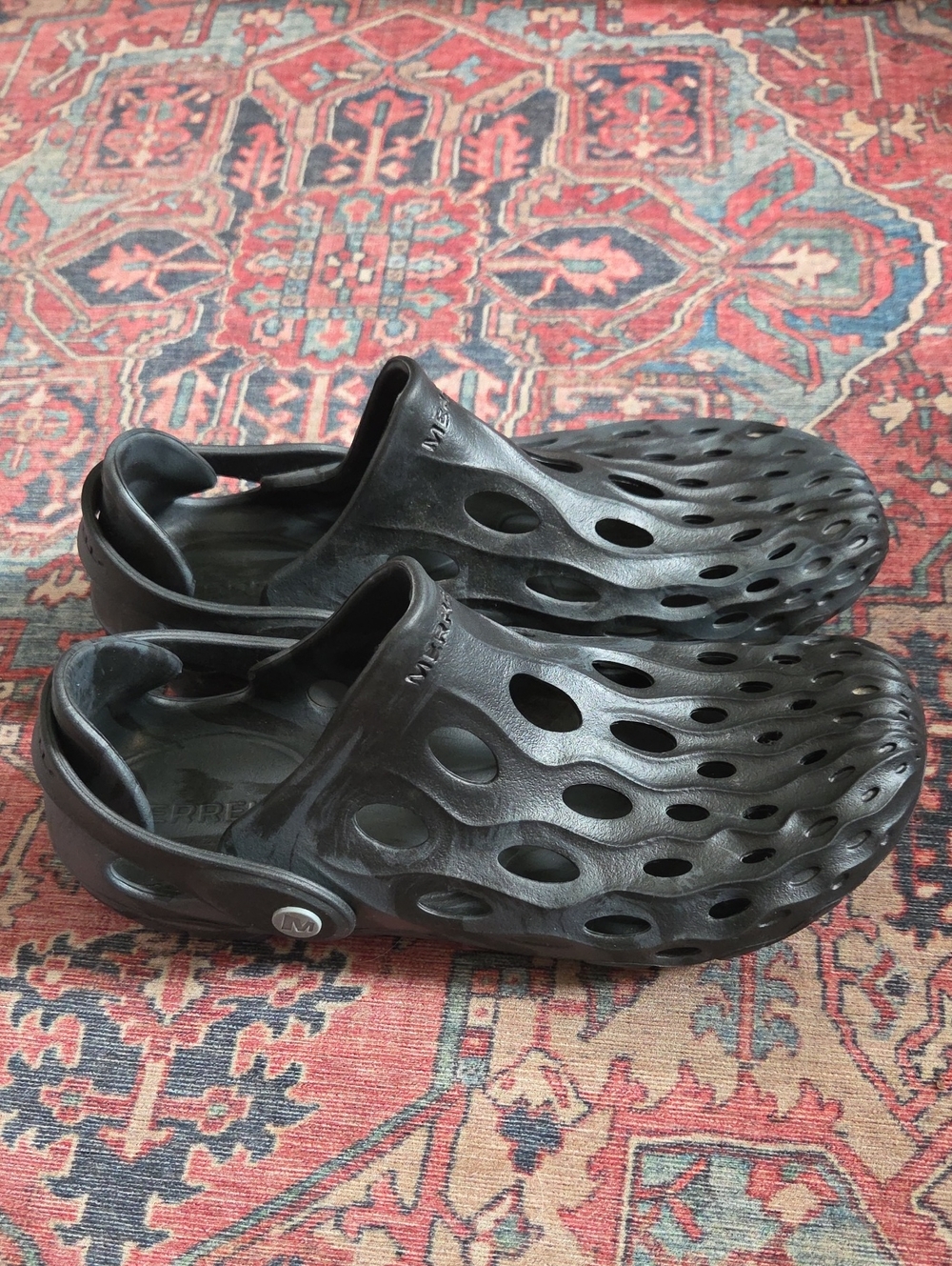 Big Kid’s Merrell Hydro Moc Water Shoes K's Size 6 Black Gray Rubber MRS-1480